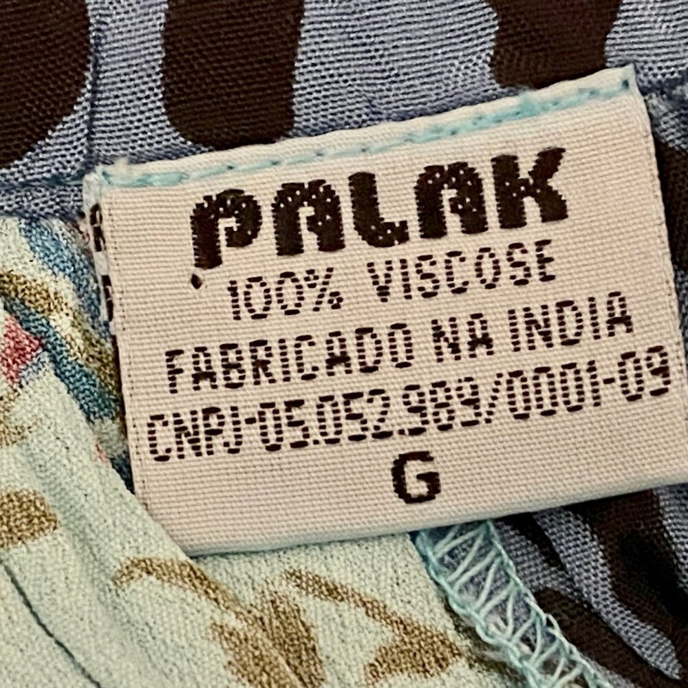 Palak Quilted Patchwork Boho Artsy Festival Viscose Sheath Maxi Sun Dress L - Picture 12 of 12